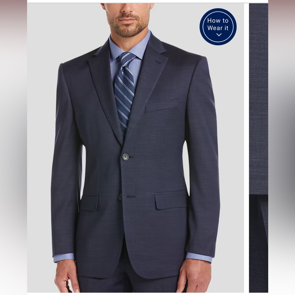 KC Awearness Slim Fit Wool Blend Suit Jacket